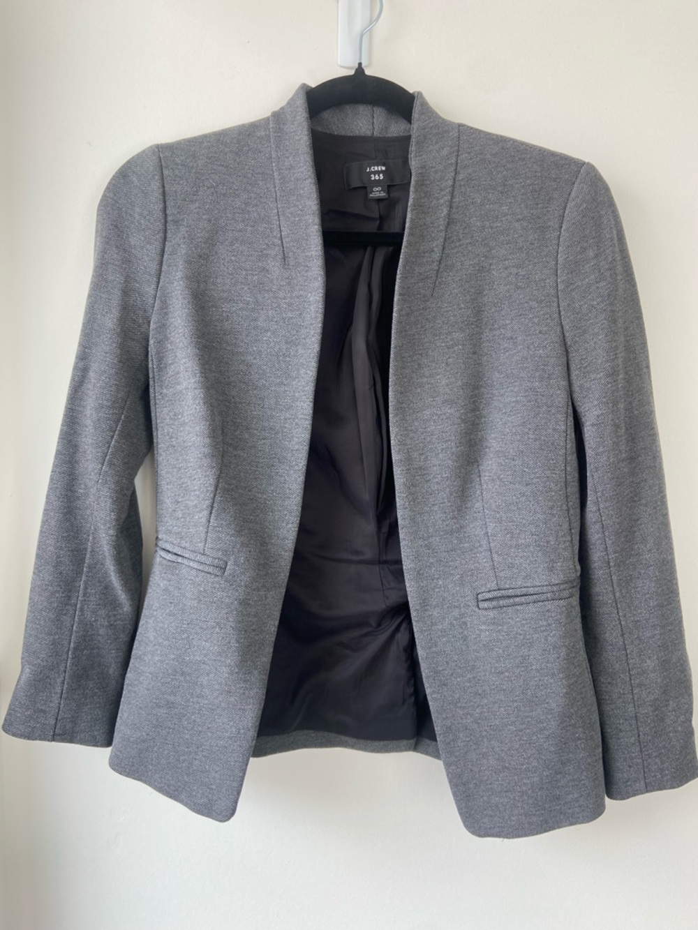J.Crew Grey Open Front Blazer 00